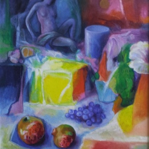 Composizione con melograni e uva | Ernesto Piccolo
